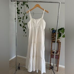 100% COTTON- Zara White Maxi Dress